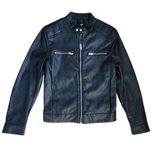 Men’s Black Biker Jacket – H&M, Size S
